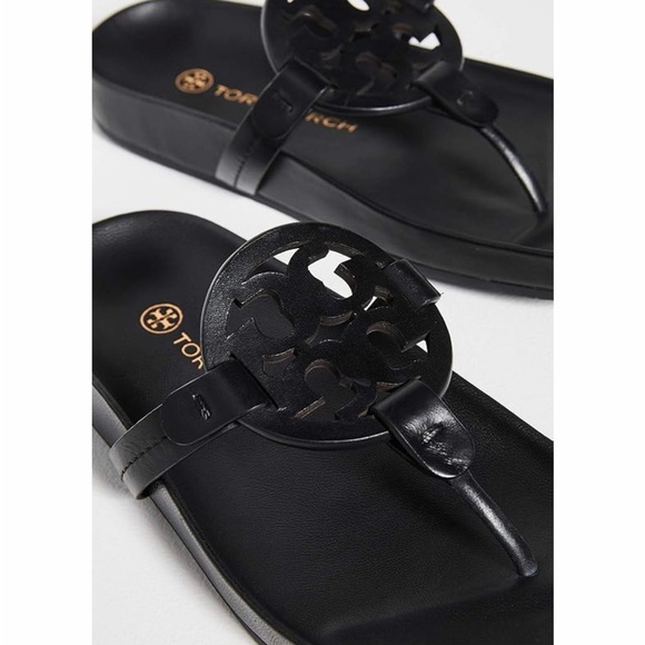 Tory Burch Women's Miller Cloud Sandals, Perfect Black, 12 Medium US Brand New - Picture 6 of 7